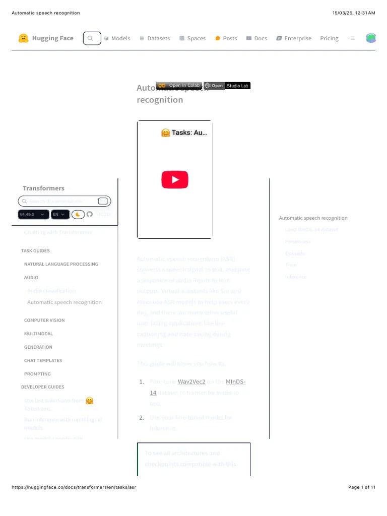 Automatic Speech Recognition | PDF | Speech Recognition | Computing