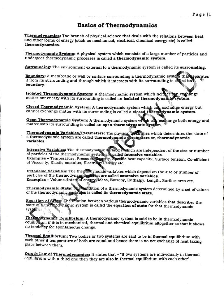 Basics Of Thermodynamics Pdf Thermodynamics Heat