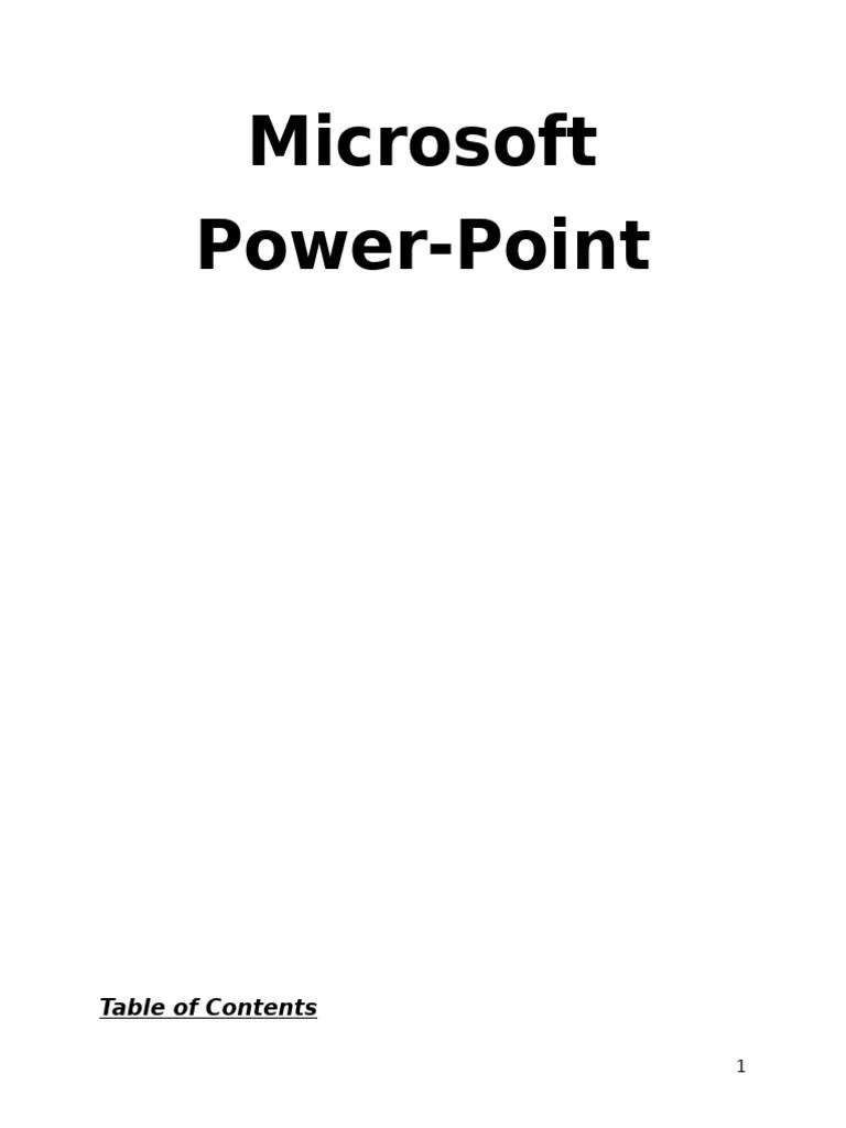 Microsoft PowerPoint Notes | PDF | Microsoft Power Point | Application ...