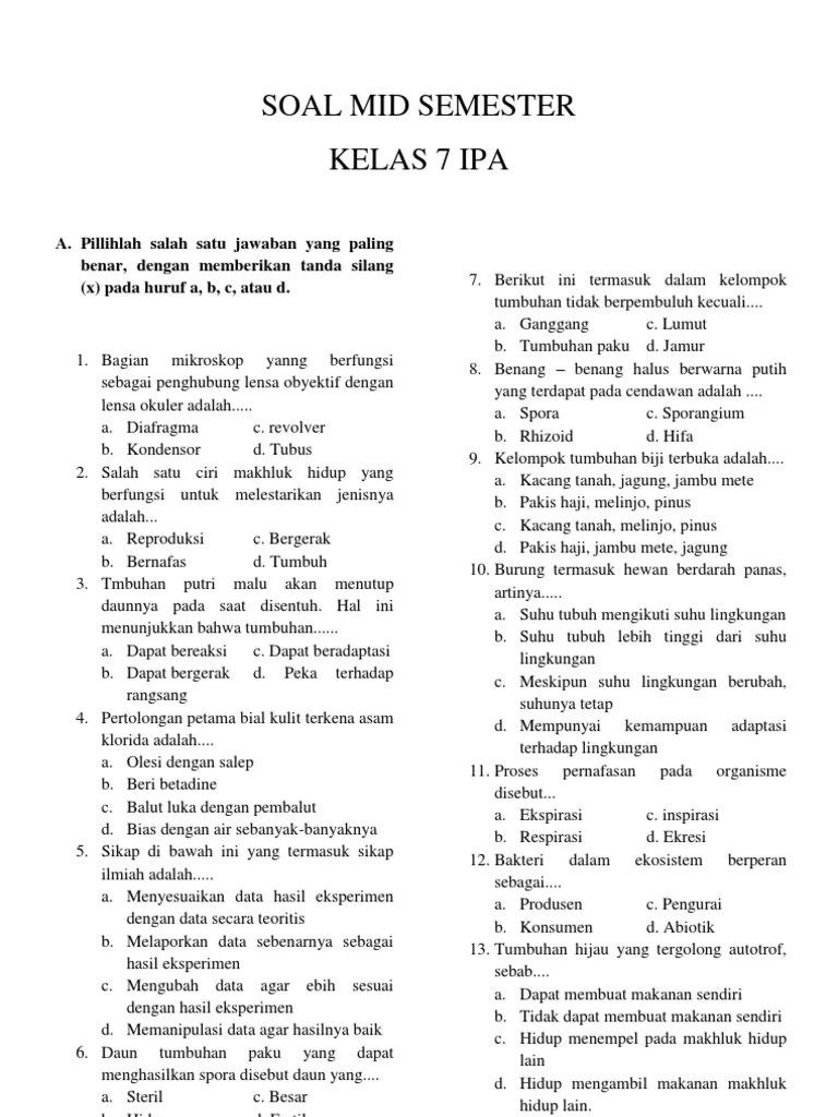 ођђsoal Ipa Kelas 7 Dan Kunci Jawaban Homecare24ођѓ