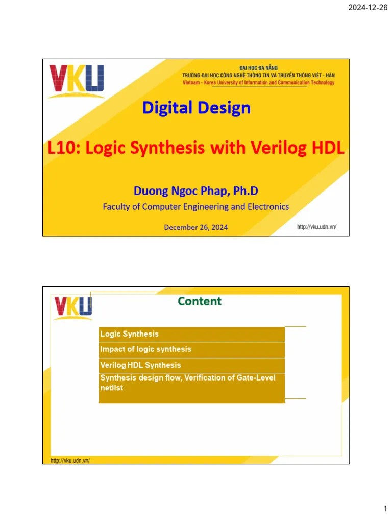 Chap10_Logic Synthesis With Verilog HDL | PDF | Hardware Description ...