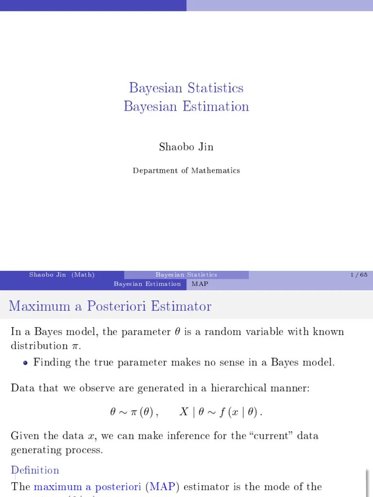 Lecture 5 - 8 Bayesian Estimation | PDF | Linear Regression | Bayesian ...