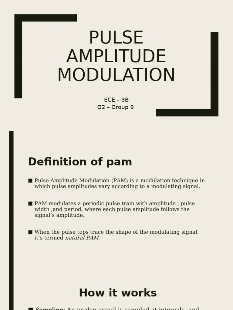 PULSE Amplitude Modulation | PDF