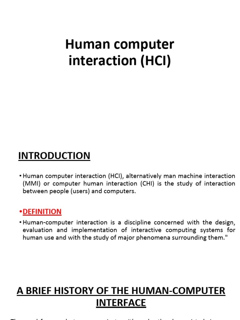 Human Computer Interaction | PDF | Graphical User Interfaces | Human ...