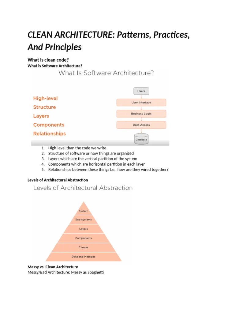 CLEAN ARCHITECTURE Patterns, Practices, And Principles | PDF