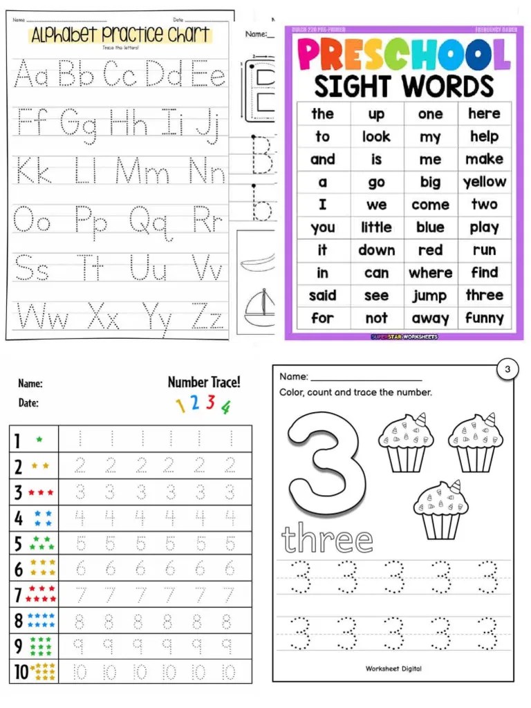 Pre School Worksheets PDF 1
