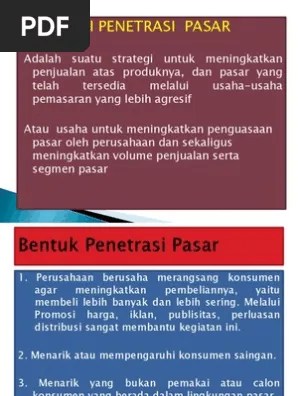 Para umkm seringkali bingung menetapkan strategi usahanya. Penetrasi Pasar Pdf