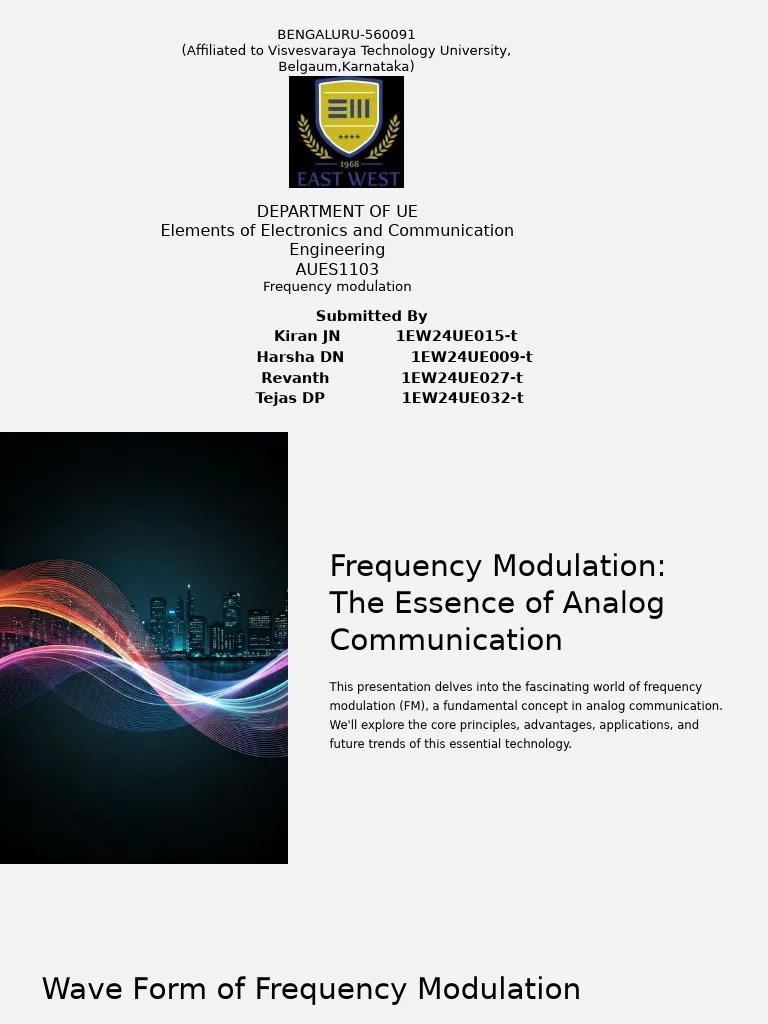 Frequency Modulation The Essence Of Analog Communication | PDF ...