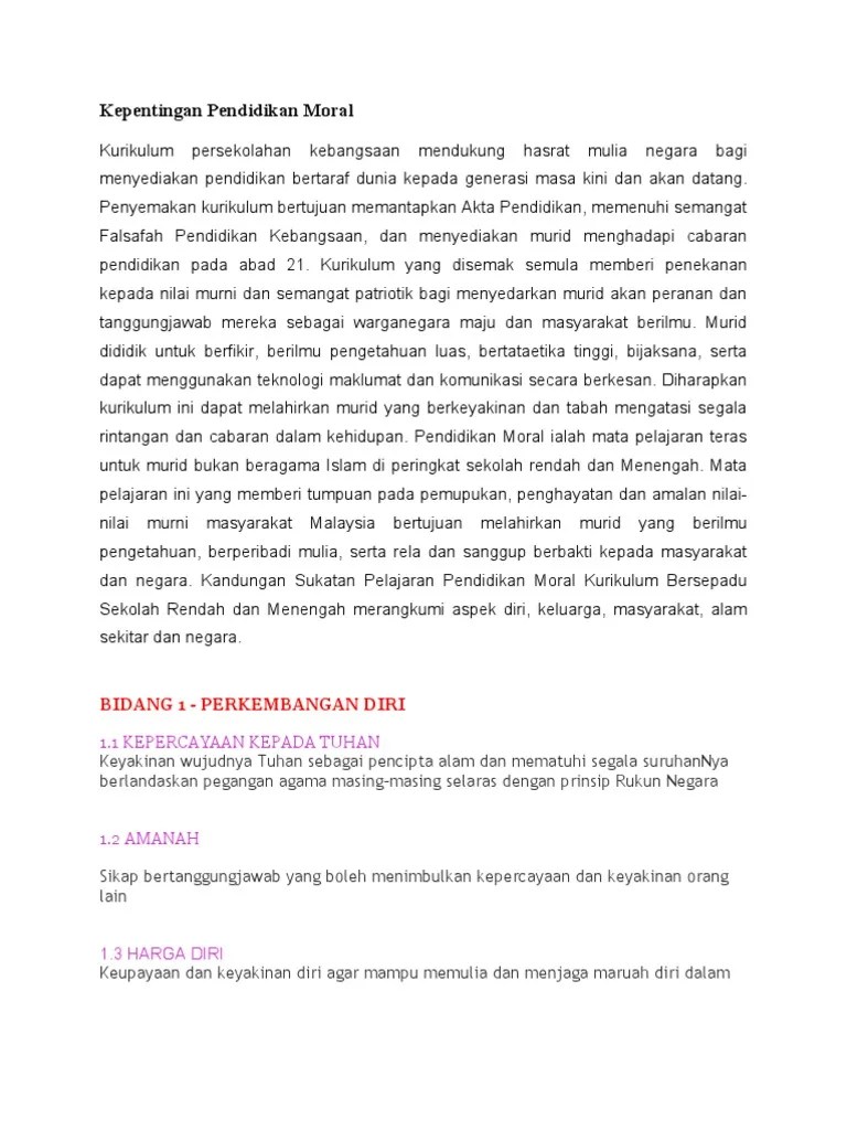 She's also contributed to dozens of magazines. Kepentingan Pendidikan Moral Pdf