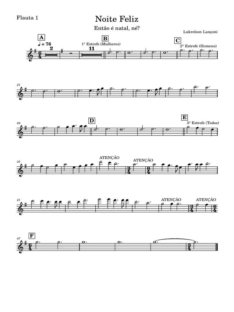 Flauta 1 - Noite Feliz | PDF