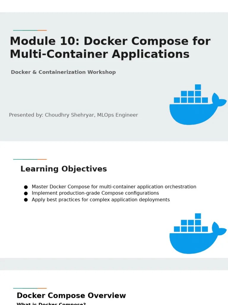 Module 10 - Docker Compose For Multi-Container Applications | PDF ...