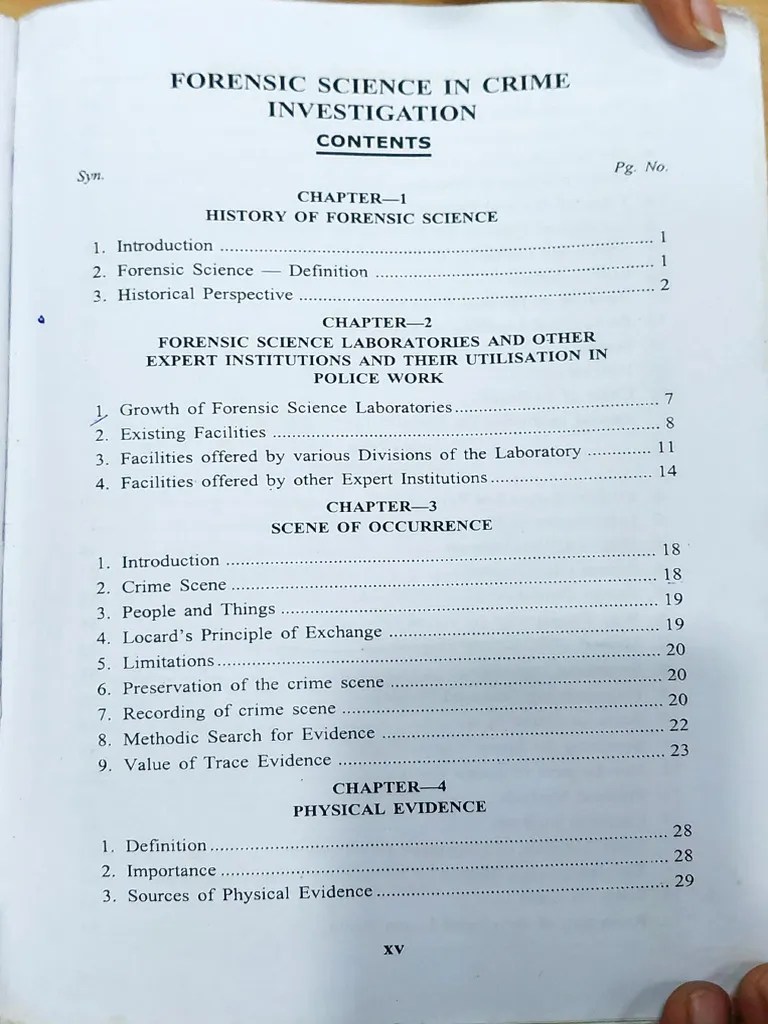 B.S Nabar F.S In Crime Investigation (Toc) | PDF | Fingerprint | Forensic Science