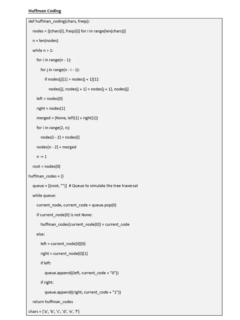 Huffman Coding | PDF