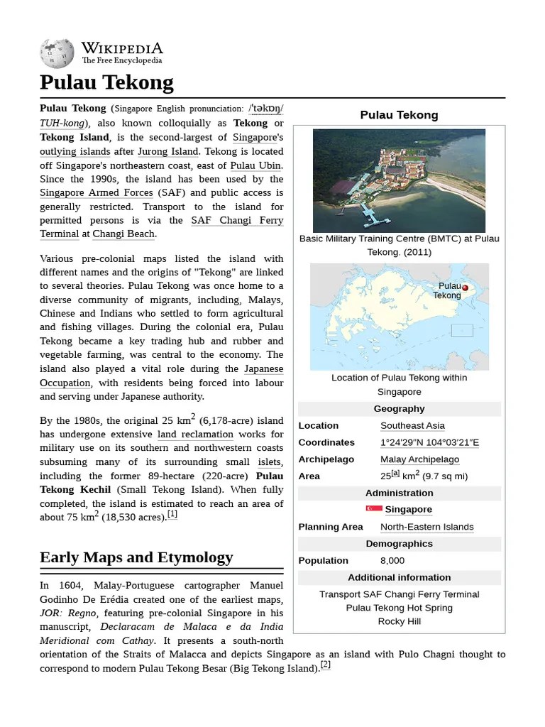 History And Development Of Pulau Tekong PDF 1