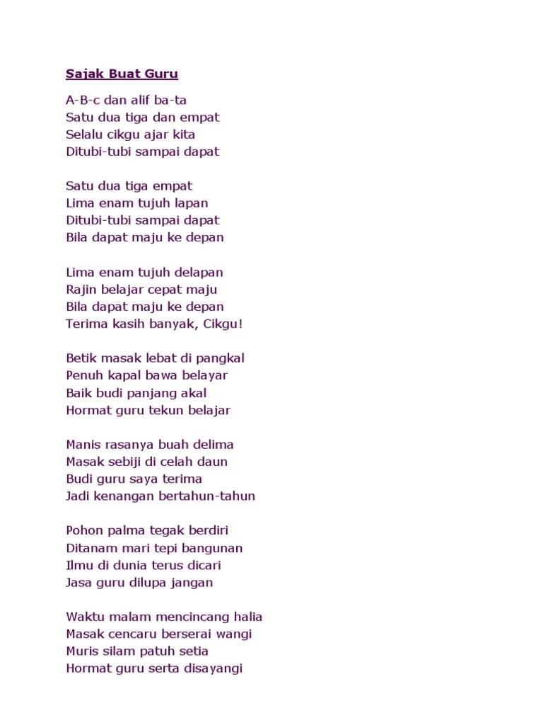 Sajak rindu untuk guru (helvy tiana . Sajak Buat Guru Pdf