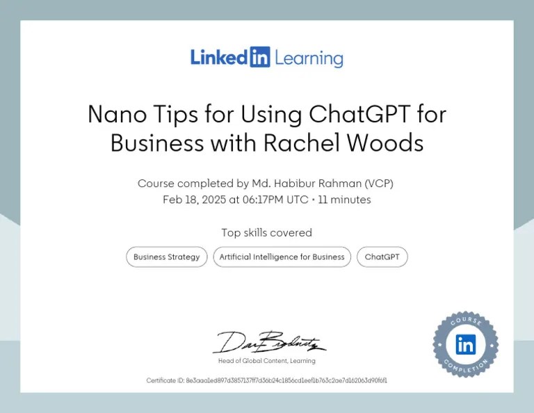 Chatgpt Business Strategy Certificate Pdf