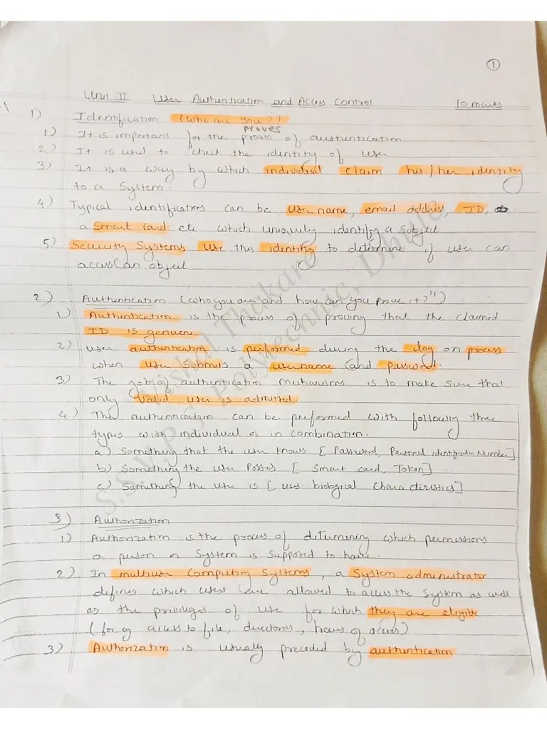 2nd Unit Authentication And Access Control | PDF