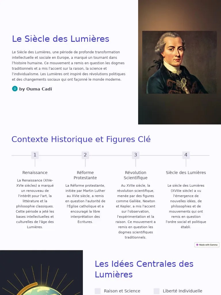 Le-Siecle-des-Lumieres Exposé | PDF | Siècle Des Lumières | Rationalisme