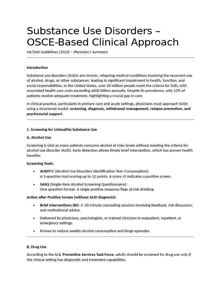 Substance Use Disorders | PDF | Alcoholism | Substance Use Disorder