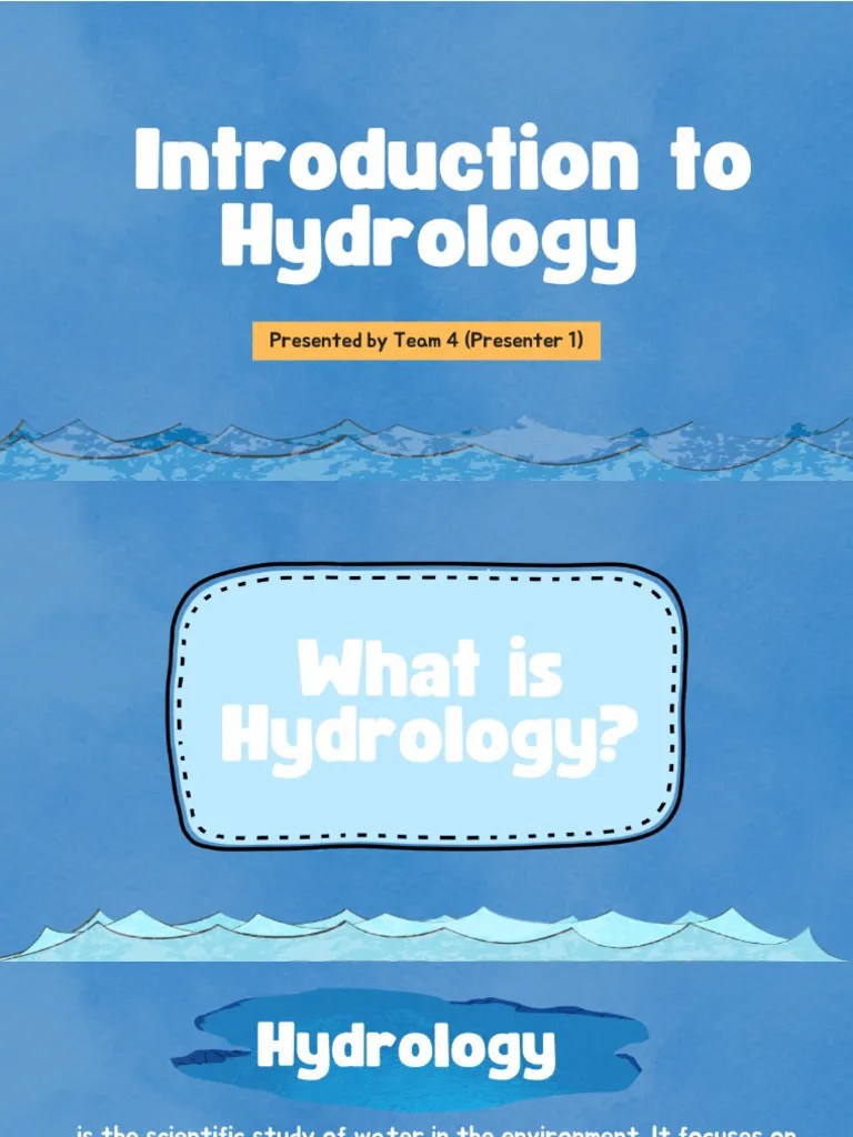Hydrology And Hydrologic Cycle Team 4 Pdf