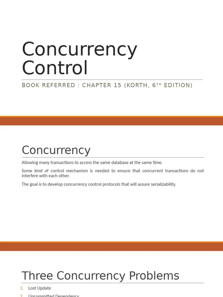 Chapter 15 - Concurrency | PDF | Concurrency (Computer Science) | Databases