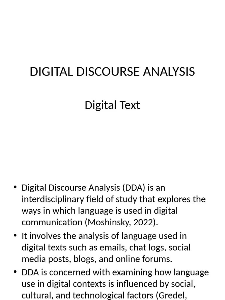 Digital Discourse Analysis | PDF | Analysis | Communication