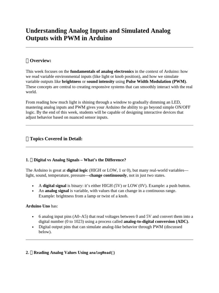 Understanding Analog Inputs And Simulated Analog Outputs With PWM In ...