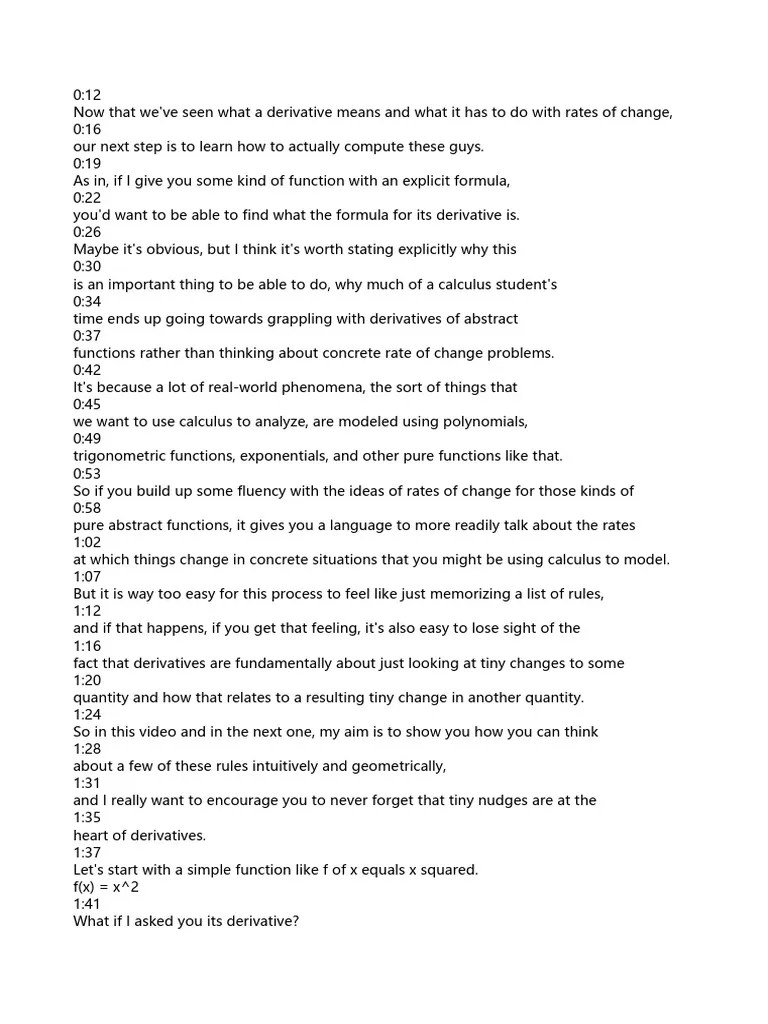Derivative Formulas Through Geometry Chapter 3 Essence Of Calculus ...