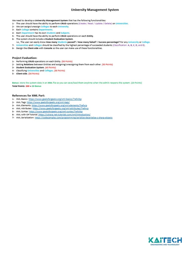 A7- University Management System | PDF