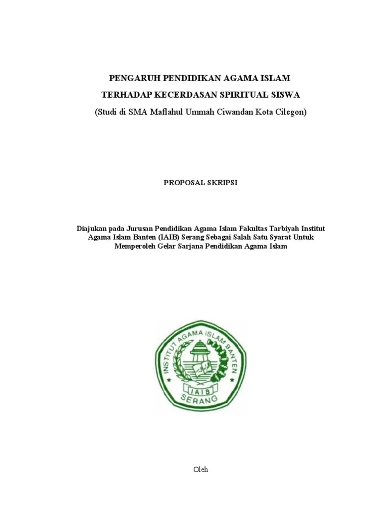 Contoh Skripsi Kualitatif Pendidikan Agama Islam Info Wisata Hits