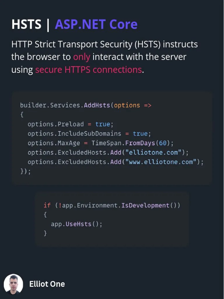 ASP.net Core HSTS & HTTPS In-Depth By Elliot One | PDF