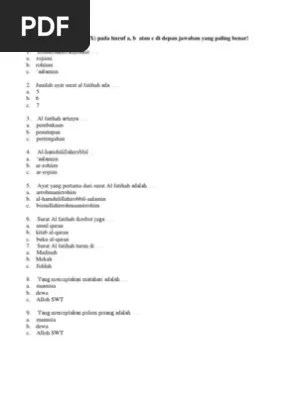 Soal dikte anak tk kumpulan koleksi pilihan kam us indonesia ing contoh soal dan kunci jawaban ujian kendali mutu ukm sd kelas 1 tolong buatin 20 soal untuk . Contoh Soal Agama Islam Kelas 1 Sd