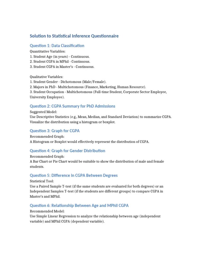 Statistical Inference Answers Pdf