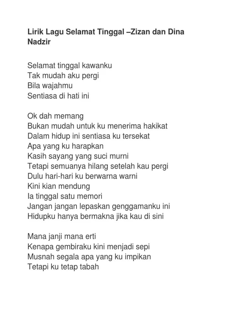 Hati bertanya mungkin ada yang lain yang kau sayangi . Teks Lagu Satu Kali Kau Sakiti Hati Ini Berbagai Teks Penting