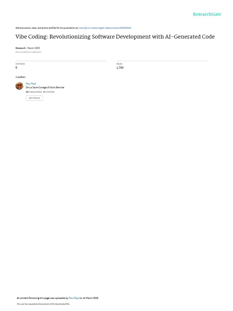 Vibe_Coding__Revolutionizing_Software_Development_with_AI_Generated_Code1 | PDF | Artificial ...