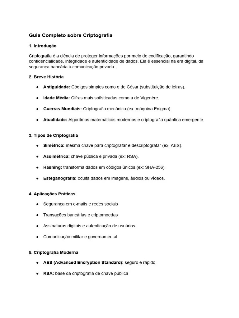 Guia Completo Sobre Criptografia Pdf