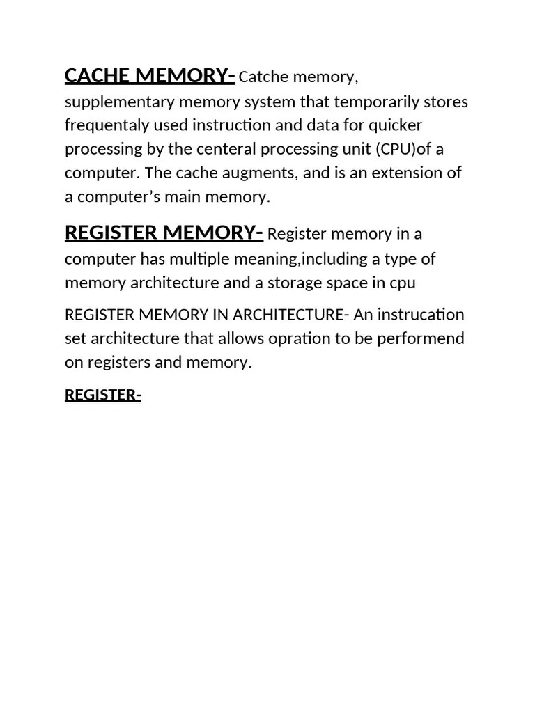 Cache Memory Pdf