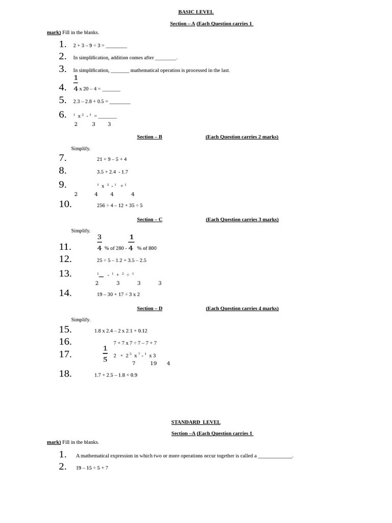 Worksheet Simplification Of Numerical Pdf Computer Programming
