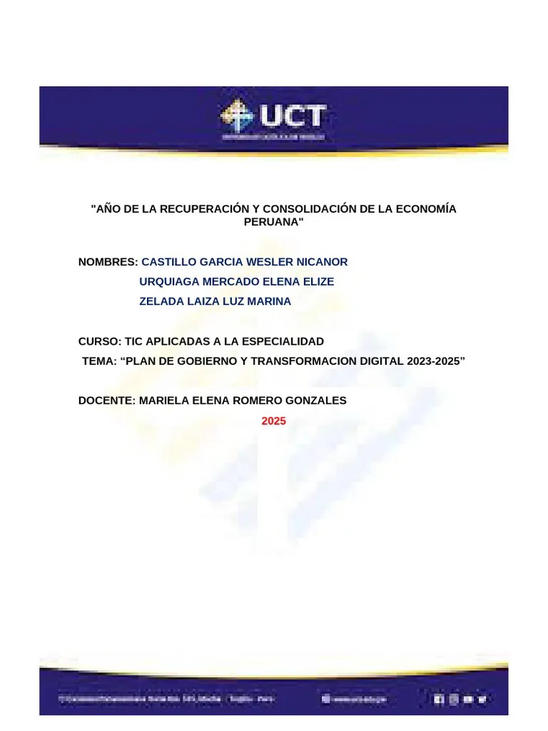 Plan De Gobierno Y Transformacion Digital 2023-2025 | PDF | Gobierno E | Internet