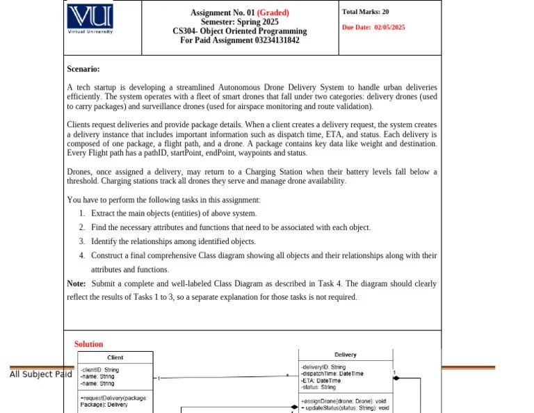Cs304 Assignment 1 2025 Solution | PDF