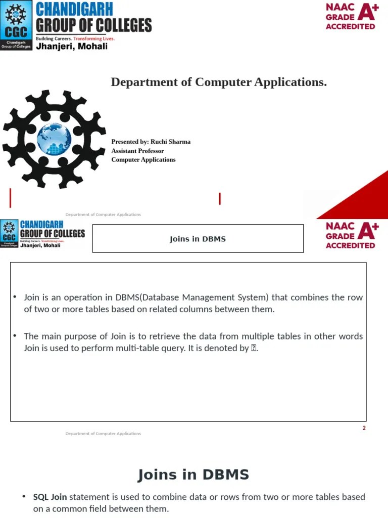 Joins In DBMS | PDF | Computer Programming | Computing