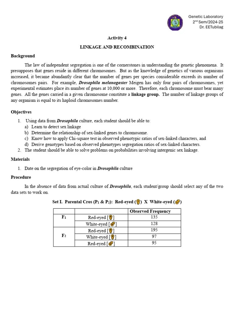 4 Linkage And Recombination | PDF | Genetic Linkage | Genetics