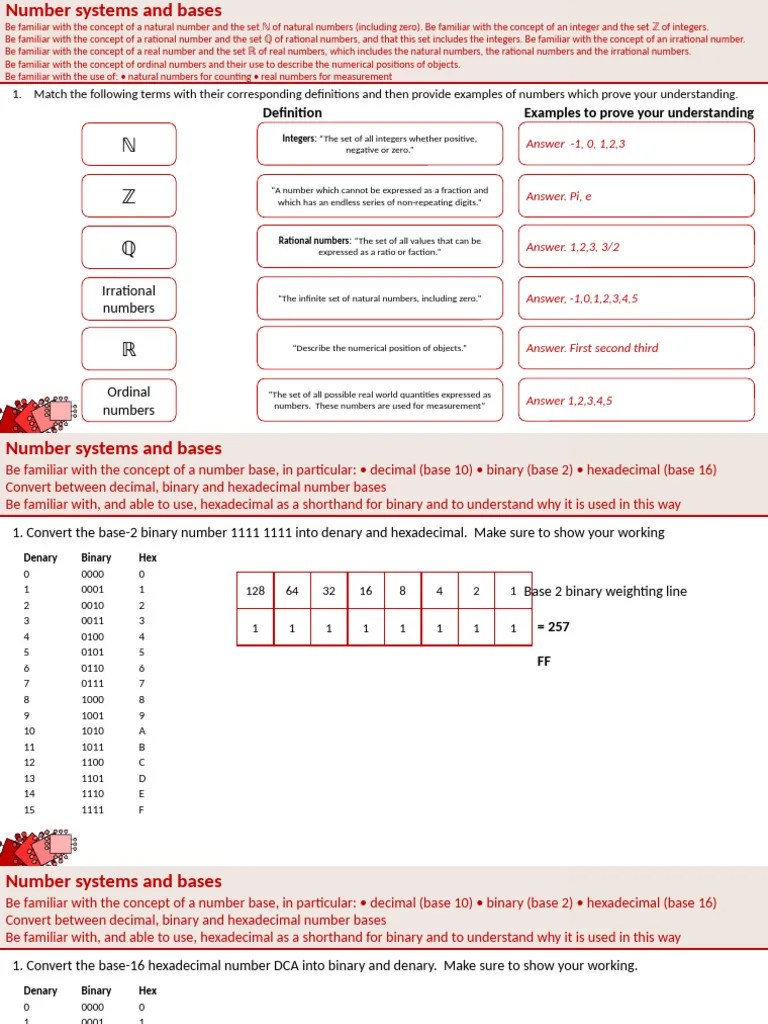 Bits And Bytes Worksheet | PDF | Numbers | Byte