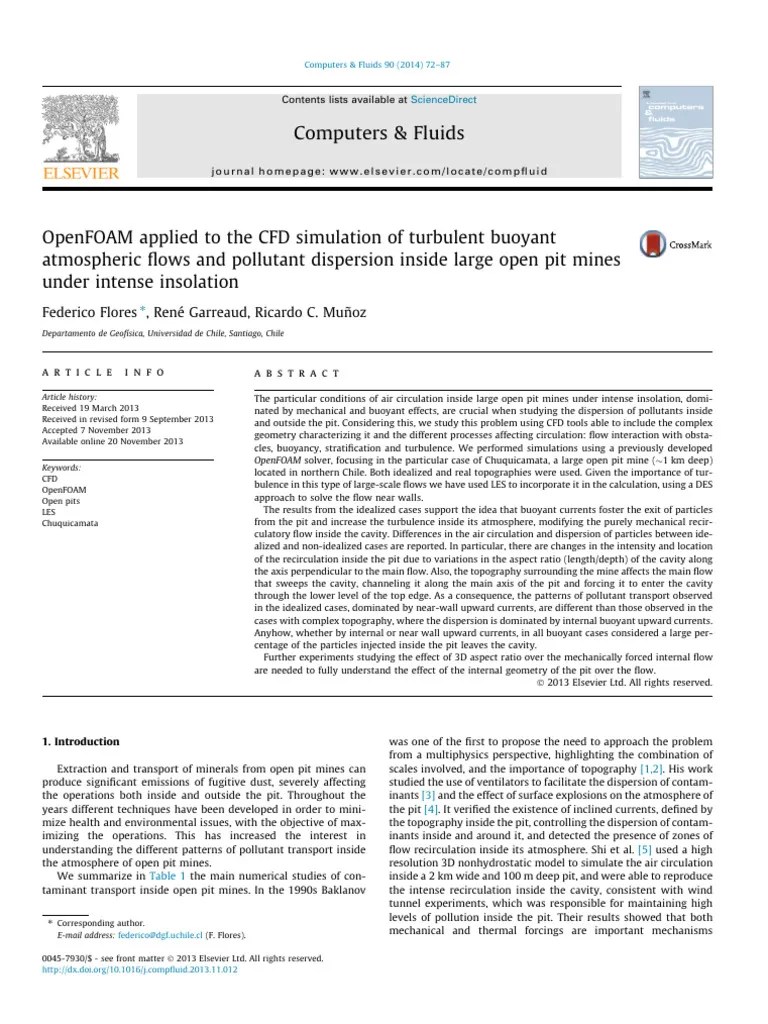 OpenFOAM Applied To The CFD Simulation | PDF | Computational Fluid ...