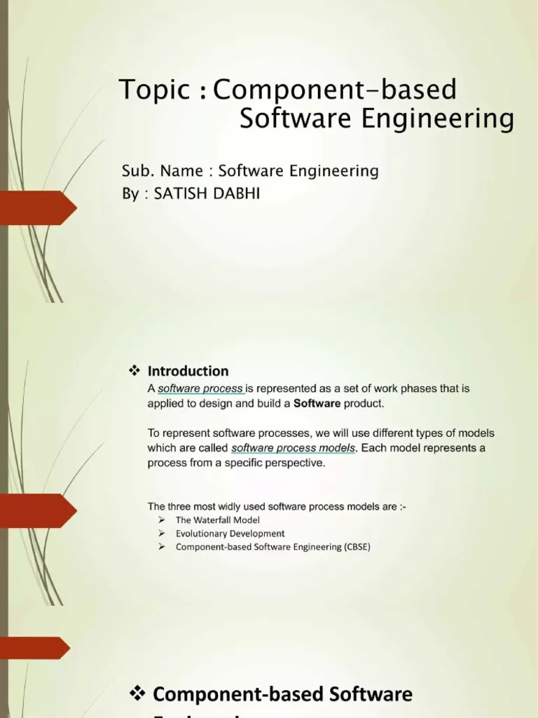 PDF Component Based Software Engineering | PDF