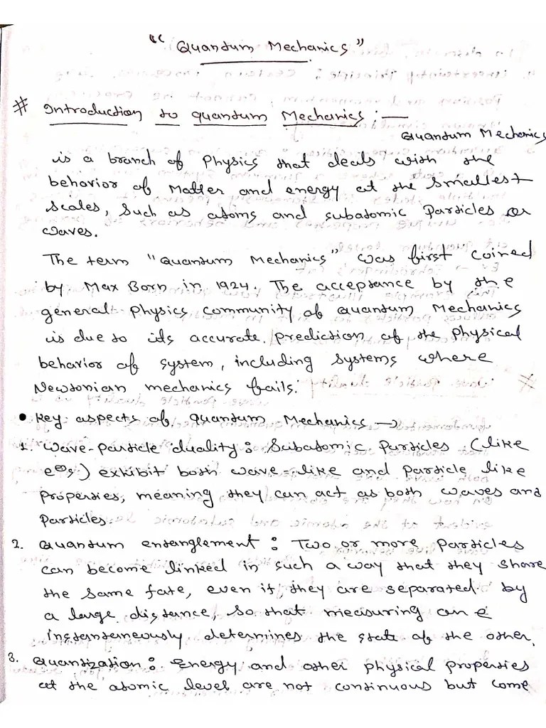 Quantum Mechanics | PDF