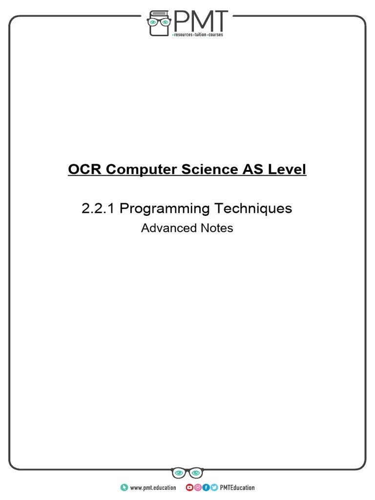 2.2.1. Programming Techniques | PDF | Iteration | Computer Programming