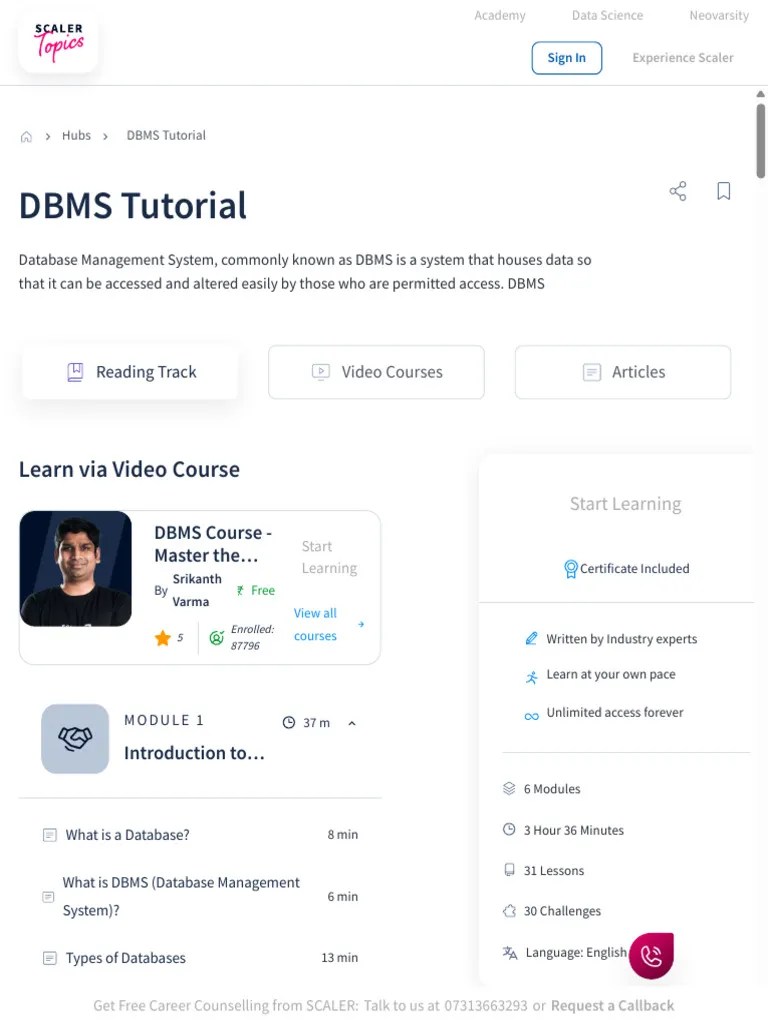 DBMS Tutorial - What Is A Database Management System - Scaler Topics ...