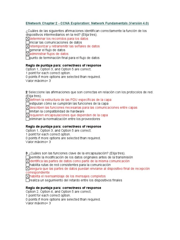 Enetwork Chapter 2 - Ccna Exploration - Network Fundamentals | PDF