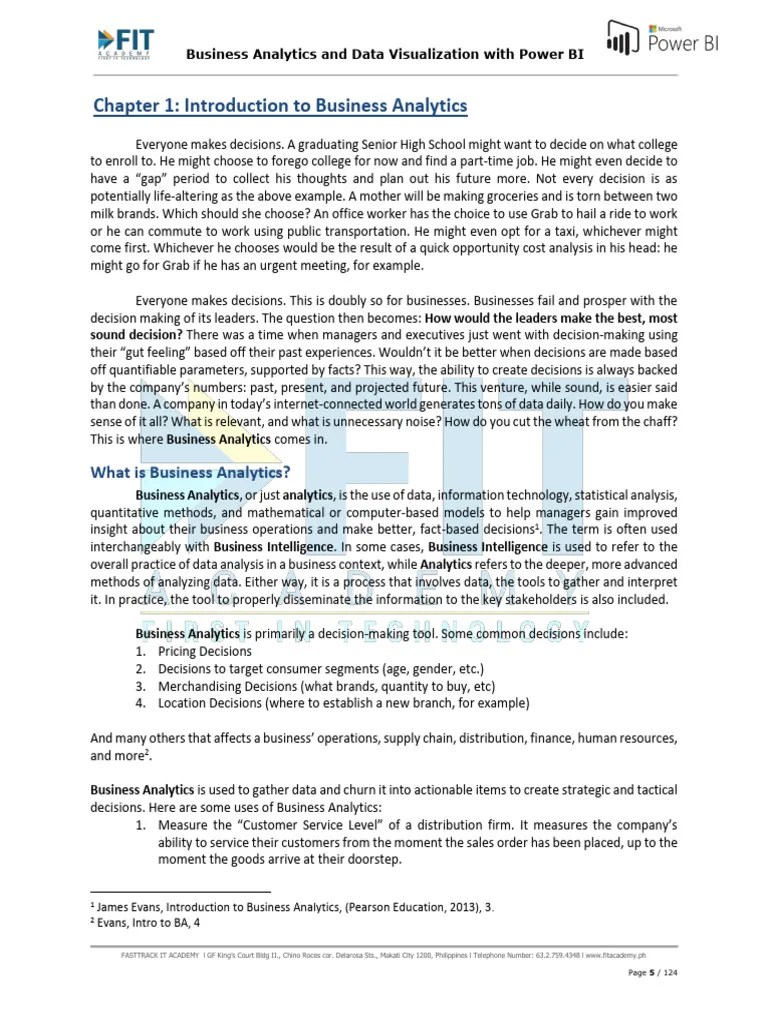 Quickguide To Business Analytics And Data Visualization With Power BI-5 ...